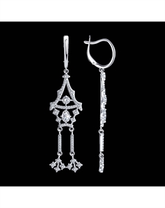 Серьги из серебра с фианитами Sokolov