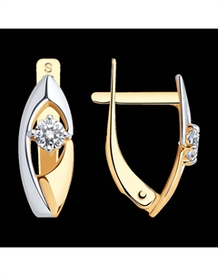 Серьги из золота с фианитами Sokolov