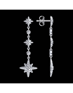 Серьги из серебра с фианитами Sokolov