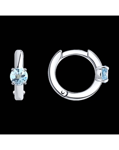 Серьги из серебра с топазами Sokolov