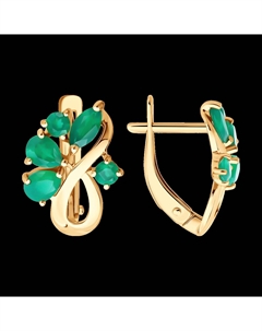 Серьги из золота с агатами Sokolov