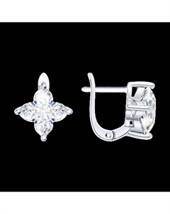 Серьги из серебра с фианитами Sokolov