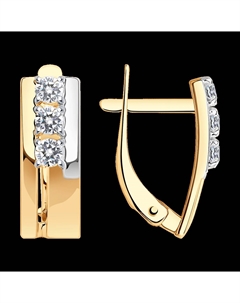 Серьги из золота с фианитами Sokolov