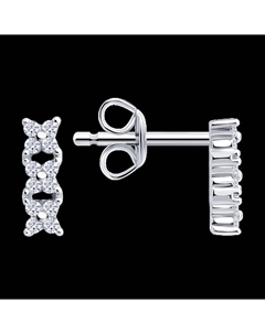 Серьги из серебра с фианитами Sokolov