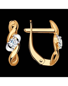 Серьги из золота с фианитами Sokolov
