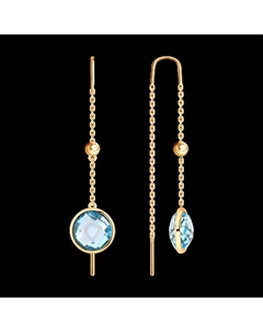 Серьги из золота с топазами Sokolov