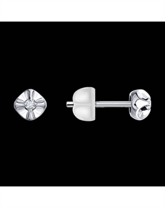 Серьги из белого золота с бриллиантами Sokolov