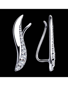 Серьги из серебра с фианитами Sokolov