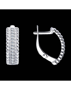 Серьги из серебра с фианитами Sokolov