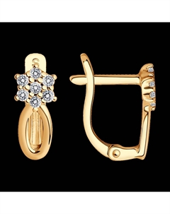 Серьги из серебра с фианитами Sokolov