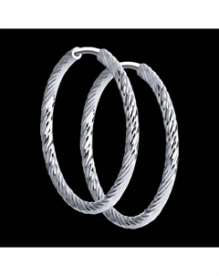 Серьги конго из серебра с алмазной гранью Sokolov