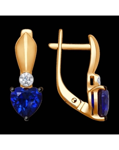 Серьги из золота с бриллиантами и корундами Sokolov