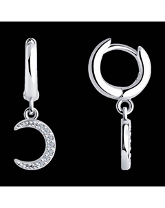 Серьги из серебра с фианитами Sokolov