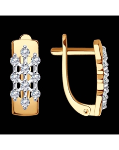 Серьги из золота с фианитами Sokolov