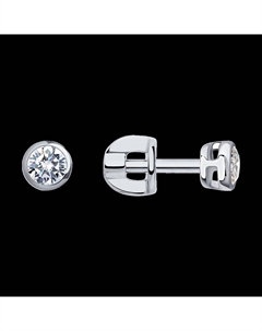 Серьги из белого золота с бриллиантами Sokolov