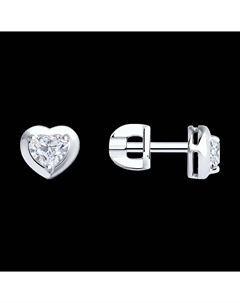 Серьги из белого золота с бриллиантами Sokolov