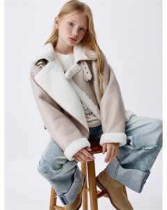 Дубленка из искусственной кожи для девочек Sela