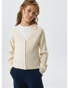 Базовый кардиган в рубчик для девочек Sela