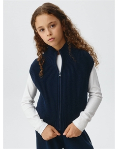 Вязаный жилет на молнии для девочек Sela