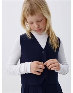 Вязаный жилет на пуговицах для девочек Sela