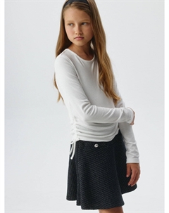 Трикотажный лонгслив в рубчик для девочек Sela