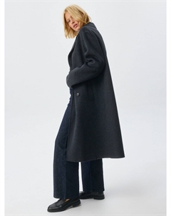 Двубортное пальто из драпа с содержанием шерсти Sela