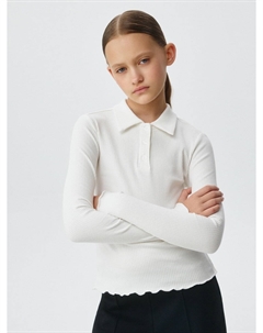 Школьный лонгслив с воротником для девочек Sela