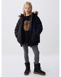 Утепленный бомбер оверсайз для девочек Sela