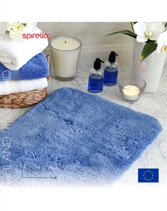 Коврик для ванной 55x65см Highland, голубой Spirella