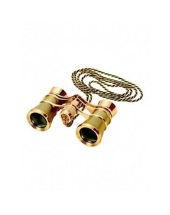 Бинокль театральный БТ 3x25, с цепочкой (золотистый) Kromatech