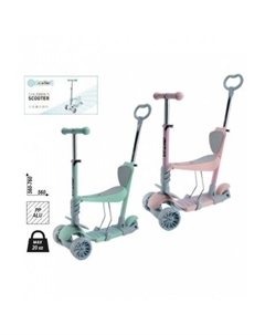 Самокат 3-хколесный 3в1 с сиденьем,ручкой,корзиной в коробке MG-13H No name