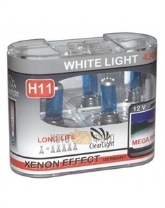 Комплект ламп H11 12V-55W WhiteLight (2 шт.) MLH11WL Clearlight