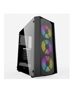 Корпус Powercase Rhombus X3 Mesh LED ATX Tempered Glass (CMRMX-L3) Black