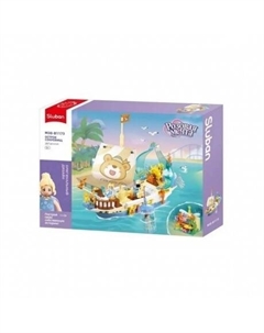 Конструктор "Корабль-парусник для охотников за сокровищами" 287 деталей в коробке Sluban