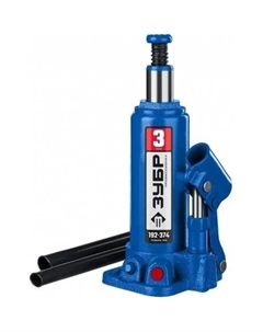 Домкрат бутылочный гидравлический 3т, 192-374 мм Профессионал (43060-3) Зубр