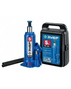 Домкрат бутылочный гидравлический 5т, 215-415 мм в кейсе, Профессионал (43060-5-K) Зубр