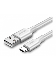 Кабель UGREEN USB A 2.0 - USB C, никелированное покрытие, цвет белый, 1 м (60121) Ugreen