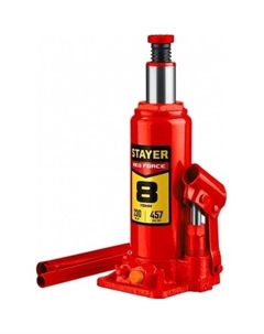 Домкрат бутылочный гидравлический RED FORCE, 8т, 200-385 мм (43160-8) Stayer