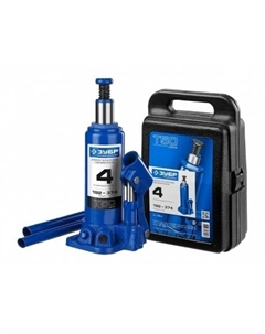 Домкрат бутылочный гидравлический 4т, 192-374 мм в кейсе, Профессионал (43060-4-K) Зубр