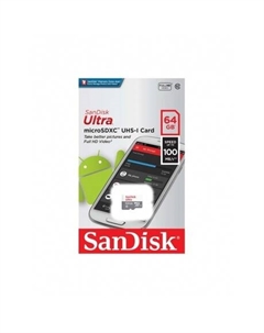 Карта памяти microSDXC Ultra 64Gb Class 10 (SDSQUNR-064G-GN3MN) Sandisk