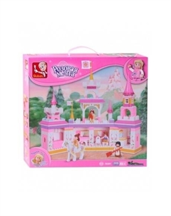 Конструктор"Розовые мечты.Волшебный замок"385дет.в коробке Sluban