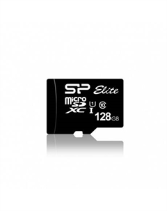 Карта памяти micro SDXC 128Gb Elite Class 10 UHS-I U1 + ADP (75/15 Mb/s) Silicon power