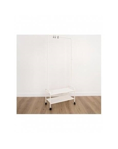 Вешалка гардеробная Валенсия 22М 2 полки, на колёсах, белый, ВГВ22М Б Зми