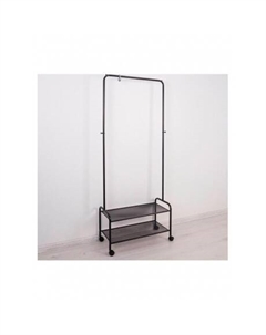 Вешалка гардеробная Валенсия 22М 2 полки, на колёсах, черный, ВГВ22М Ч Зми