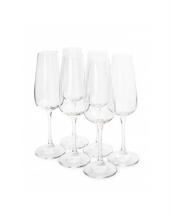 Набор бокалов для шампанского GISELLE 6шт 190мл CR190104GIS Crystalex