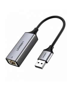 Адаптер UGREEN CM209 (50922) USB to RJ45 Ethernet Adapter Aluminum Case серый космос Ugreen