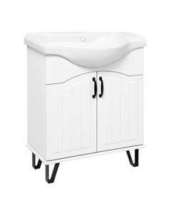 Тумба под раковину Runo белая (под умывальник Классик 65 ) Марсель 65 (00-00001200)