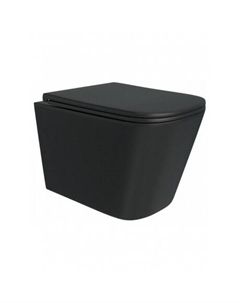 Унитаз подвесной Teymi Helmi S безободковый, сиденье микролифт, черный матовый T40302MB