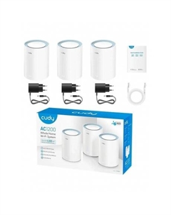 Wi-Fi Mesh роутер Cudy M1200 AC1200 (M1200(3-PACK)) White