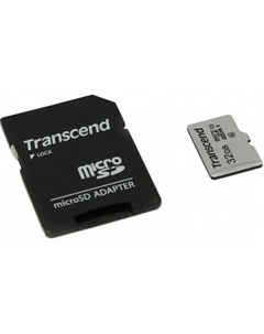 Карта памяти micro SDHC 32Gb 300S UHS-I U1 + ADP (90/45 Mb/s) Transcend